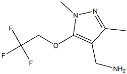 [1,3-dimethyl-5-(2,2,2-trifluoroethoxy)-1H-pyrazol-4-yl]methanamine 구조식 이미지