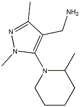 [1,3-dimethyl-5-(2-methylpiperidin-1-yl)-1H-pyrazol-4-yl]methanamine Structure