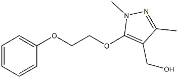 [1,3-dimethyl-5-(2-phenoxyethoxy)-1H-pyrazol-4-yl]methanol 구조식 이미지