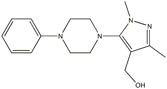 [1,3-dimethyl-5-(4-phenylpiperazin-1-yl)-1H-pyrazol-4-yl]methanol 구조식 이미지
