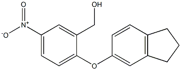 [2-(2,3-dihydro-1H-inden-5-yloxy)-5-nitrophenyl]methanol Structure