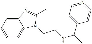 [2-(2-methyl-1H-1,3-benzodiazol-1-yl)ethyl][1-(pyridin-4-yl)ethyl]amine Structure