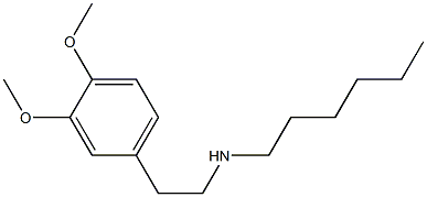 [2-(3,4-dimethoxyphenyl)ethyl](hexyl)amine 구조식 이미지