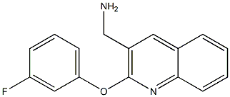 [2-(3-fluorophenoxy)quinolin-3-yl]methanamine Structure