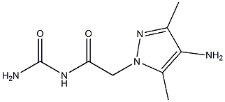 [2-(4-amino-3,5-dimethyl-1H-pyrazol-1-yl)acetyl]urea 구조식 이미지