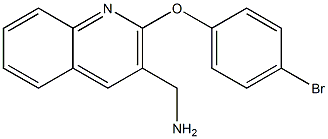 [2-(4-bromophenoxy)quinolin-3-yl]methanamine Structure