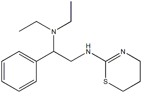 [2-(5,6-dihydro-4H-1,3-thiazin-2-ylamino)-1-phenylethyl]diethylamine Structure