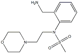 [2-(aminomethyl)phenyl]-N-[2-(morpholin-4-yl)ethyl]methanesulfonamide 구조식 이미지
