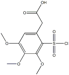 [2-(chlorosulfonyl)-3,4,5-trimethoxyphenyl]acetic acid Structure