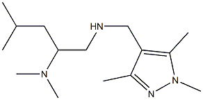 [2-(dimethylamino)-4-methylpentyl][(1,3,5-trimethyl-1H-pyrazol-4-yl)methyl]amine Structure