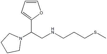 [2-(furan-2-yl)-2-(pyrrolidin-1-yl)ethyl][3-(methylsulfanyl)propyl]amine 구조식 이미지