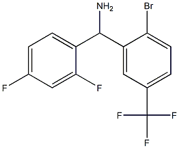 [2-bromo-5-(trifluoromethyl)phenyl](2,4-difluorophenyl)methanamine Structure