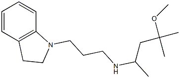 [3-(2,3-dihydro-1H-indol-1-yl)propyl](4-methoxy-4-methylpentan-2-yl)amine Structure