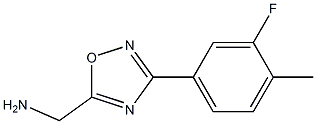 [3-(3-fluoro-4-methylphenyl)-1,2,4-oxadiazol-5-yl]methanamine 구조식 이미지