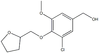 [3-chloro-5-methoxy-4-(oxolan-2-ylmethoxy)phenyl]methanol Structure