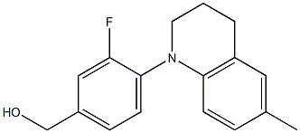 [3-fluoro-4-(6-methyl-1,2,3,4-tetrahydroquinolin-1-yl)phenyl]methanol 구조식 이미지