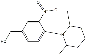 [4-(2,6-dimethylpiperidin-1-yl)-3-nitrophenyl]methanol 구조식 이미지