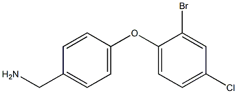 [4-(2-bromo-4-chlorophenoxy)phenyl]methanamine 구조식 이미지