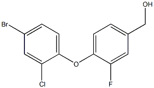 [4-(4-bromo-2-chlorophenoxy)-3-fluorophenyl]methanol Structure