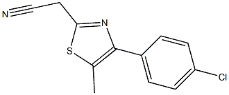 [4-(4-chlorophenyl)-5-methyl-1,3-thiazol-2-yl]acetonitrile 구조식 이미지
