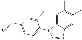 [4-(5,6-dimethyl-1H-1,3-benzodiazol-1-yl)-3-fluorophenyl]methanamine 구조식 이미지