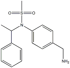 [4-(aminomethyl)phenyl]-N-(1-phenylethyl)methanesulfonamide 구조식 이미지
