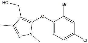 [5-(2-bromo-4-chlorophenoxy)-1,3-dimethyl-1H-pyrazol-4-yl]methanol 구조식 이미지