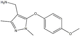 [5-(4-methoxyphenoxy)-1,3-dimethyl-1H-pyrazol-4-yl]methanamine Structure