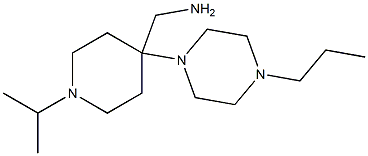 {[1-isopropyl-4-(4-propylpiperazin-1-yl)piperidin-4-yl]methyl}amine 구조식 이미지