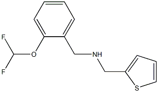 {[2-(difluoromethoxy)phenyl]methyl}(thiophen-2-ylmethyl)amine 구조식 이미지