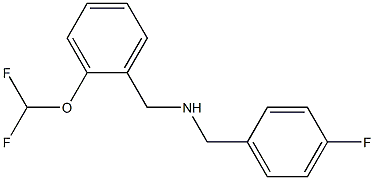 {[2-(difluoromethoxy)phenyl]methyl}[(4-fluorophenyl)methyl]amine Structure