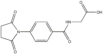 {[4-(2,5-dioxopyrrolidin-1-yl)benzoyl]amino}acetic acid 구조식 이미지