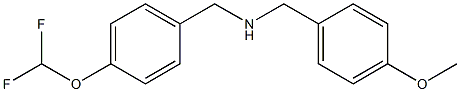 {[4-(difluoromethoxy)phenyl]methyl}[(4-methoxyphenyl)methyl]amine Structure