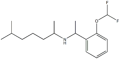 {1-[2-(difluoromethoxy)phenyl]ethyl}(6-methylheptan-2-yl)amine Structure