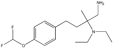 {1-amino-4-[4-(difluoromethoxy)phenyl]-2-methylbutan-2-yl}diethylamine 구조식 이미지