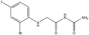 {2-[(2-bromo-4-fluorophenyl)amino]acetyl}urea Structure