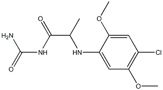 {2-[(4-chloro-2,5-dimethoxyphenyl)amino]propanoyl}urea Structure