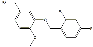 {3-[(2-bromo-4-fluorophenyl)methoxy]-4-methoxyphenyl}methanol 구조식 이미지