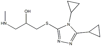 {3-[(4,5-dicyclopropyl-4H-1,2,4-triazol-3-yl)sulfanyl]-2-hydroxypropyl}(methyl)amine Structure