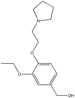 {3-ethoxy-4-[2-(pyrrolidin-1-yl)ethoxy]phenyl}methanol 구조식 이미지