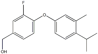 {3-fluoro-4-[3-methyl-4-(propan-2-yl)phenoxy]phenyl}methanol 구조식 이미지