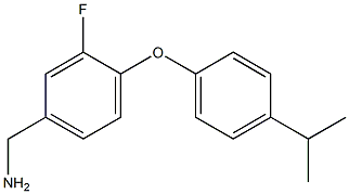 {3-fluoro-4-[4-(propan-2-yl)phenoxy]phenyl}methanamine 구조식 이미지