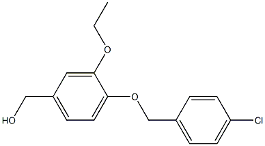 {4-[(4-chlorophenyl)methoxy]-3-ethoxyphenyl}methanol Structure