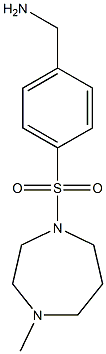 {4-[(4-methyl-1,4-diazepane-1-)sulfonyl]phenyl}methanamine Structure