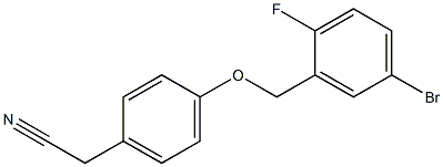 {4-[(5-bromo-2-fluorobenzyl)oxy]phenyl}acetonitrile Structure