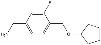 {4-[(cyclopentyloxy)methyl]-3-fluorophenyl}methanamine 구조식 이미지