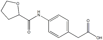 {4-[(tetrahydrofuran-2-ylcarbonyl)amino]phenyl}acetic acid Structure