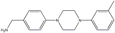 {4-[4-(3-methylphenyl)piperazin-1-yl]phenyl}methanamine 구조식 이미지
