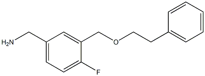 {4-fluoro-3-[(2-phenylethoxy)methyl]phenyl}methanamine Structure