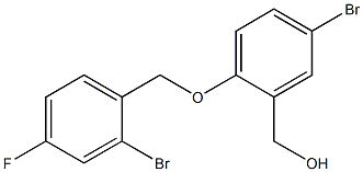 {5-bromo-2-[(2-bromo-4-fluorophenyl)methoxy]phenyl}methanol Structure